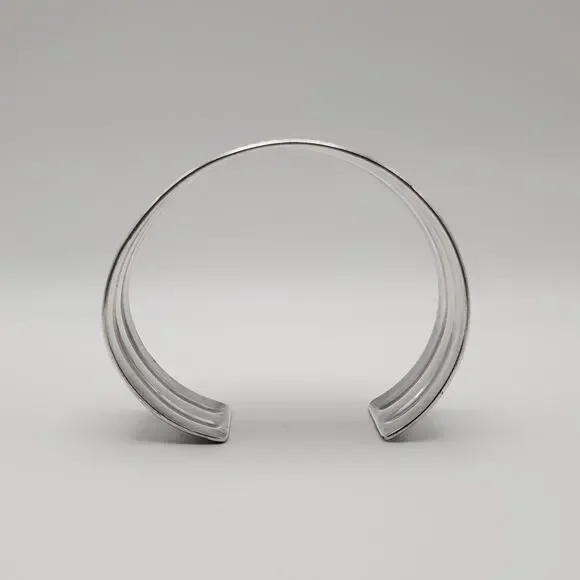 Vintage Sterling Silver Twisted Rope Cable 1” Wide Cuff Bracelet Men’s Women’s - Picture 6 of 11